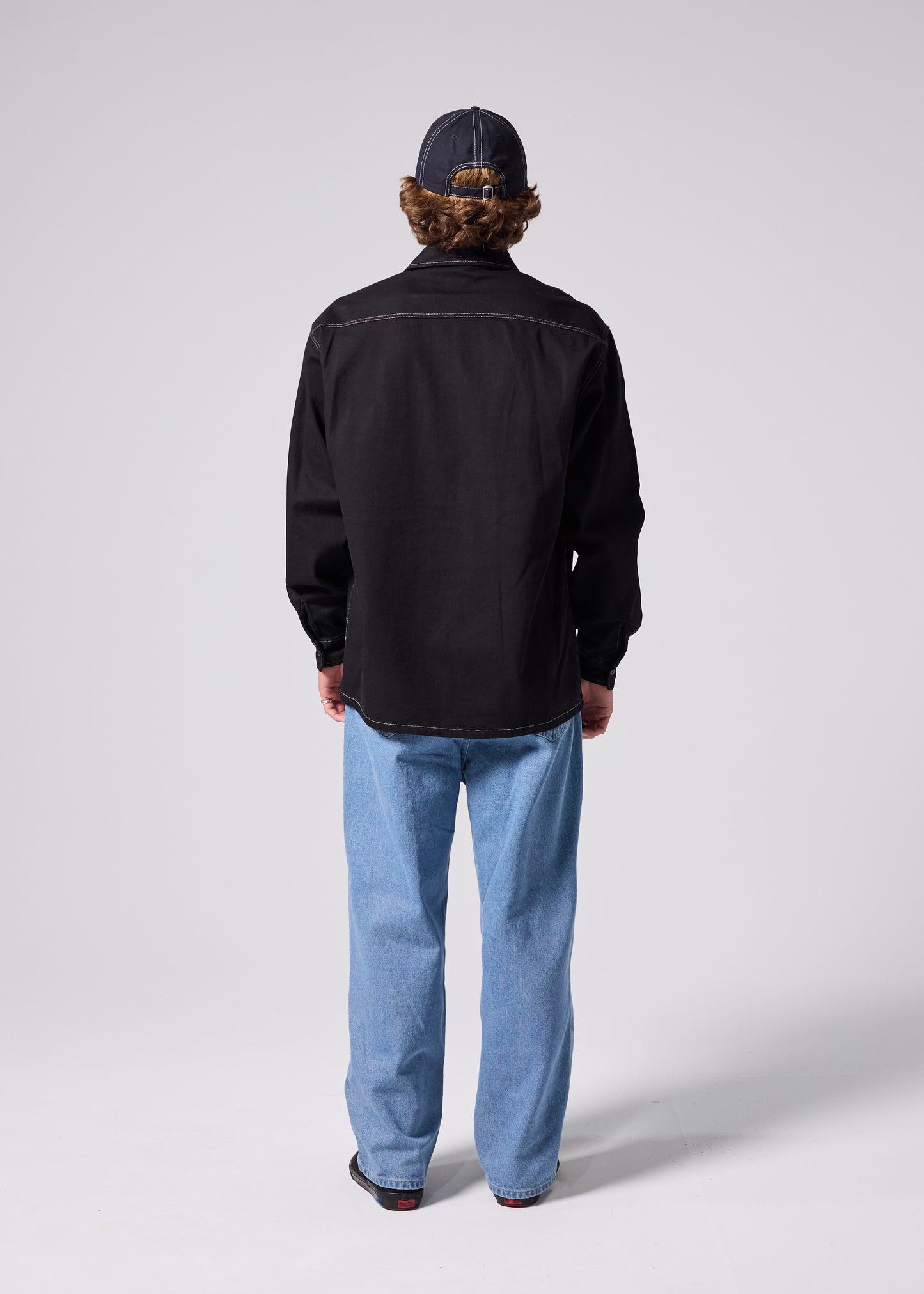 CONTRAST OFF TRACK SHIRT : BLACK