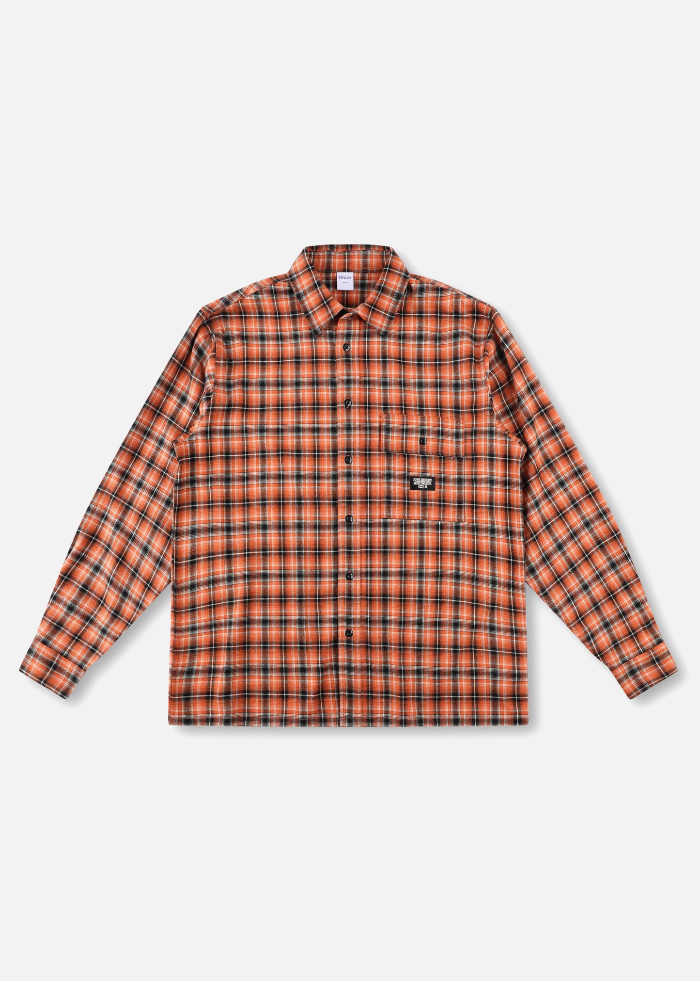 PLAID OFF TRACK SHIRT : ORANGE