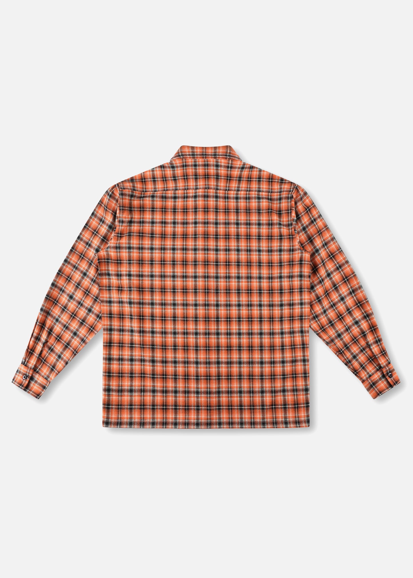 PLAID OFF TRACK SHIRT : ORANGE