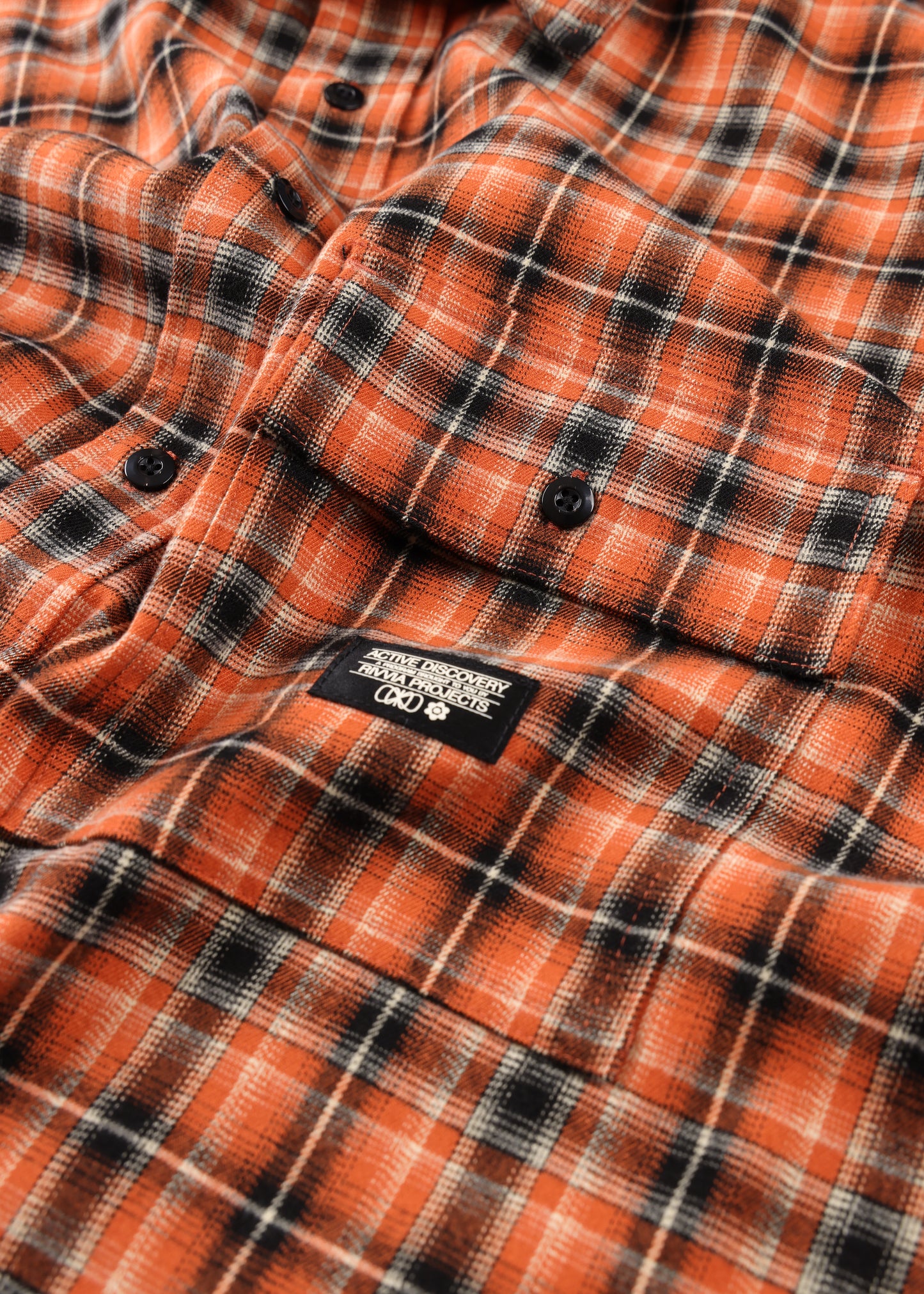 PLAID OFF TRACK SHIRT : ORANGE