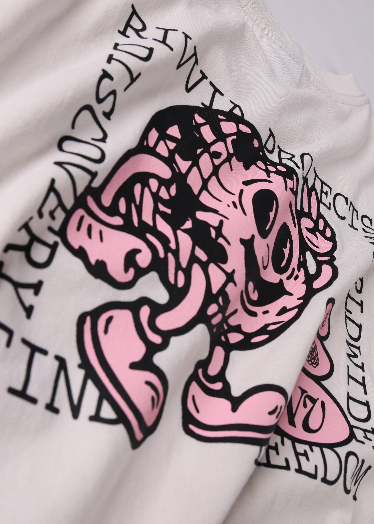 HAPPY GLOBE T-SHIRT : BONE