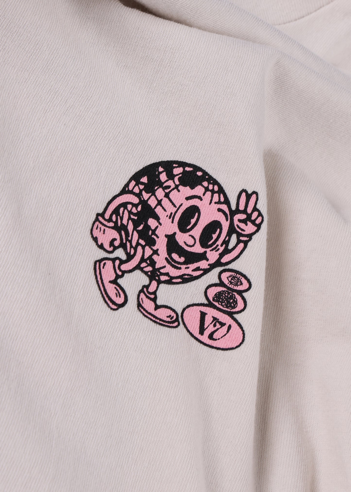 HAPPY GLOBE T-SHIRT : BONE