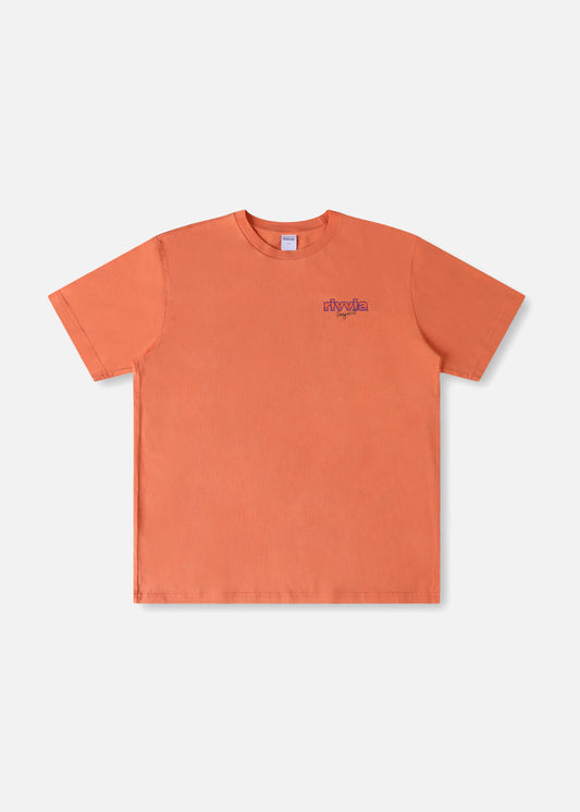 NETWORK T-SHIRT : ORANGE WASH