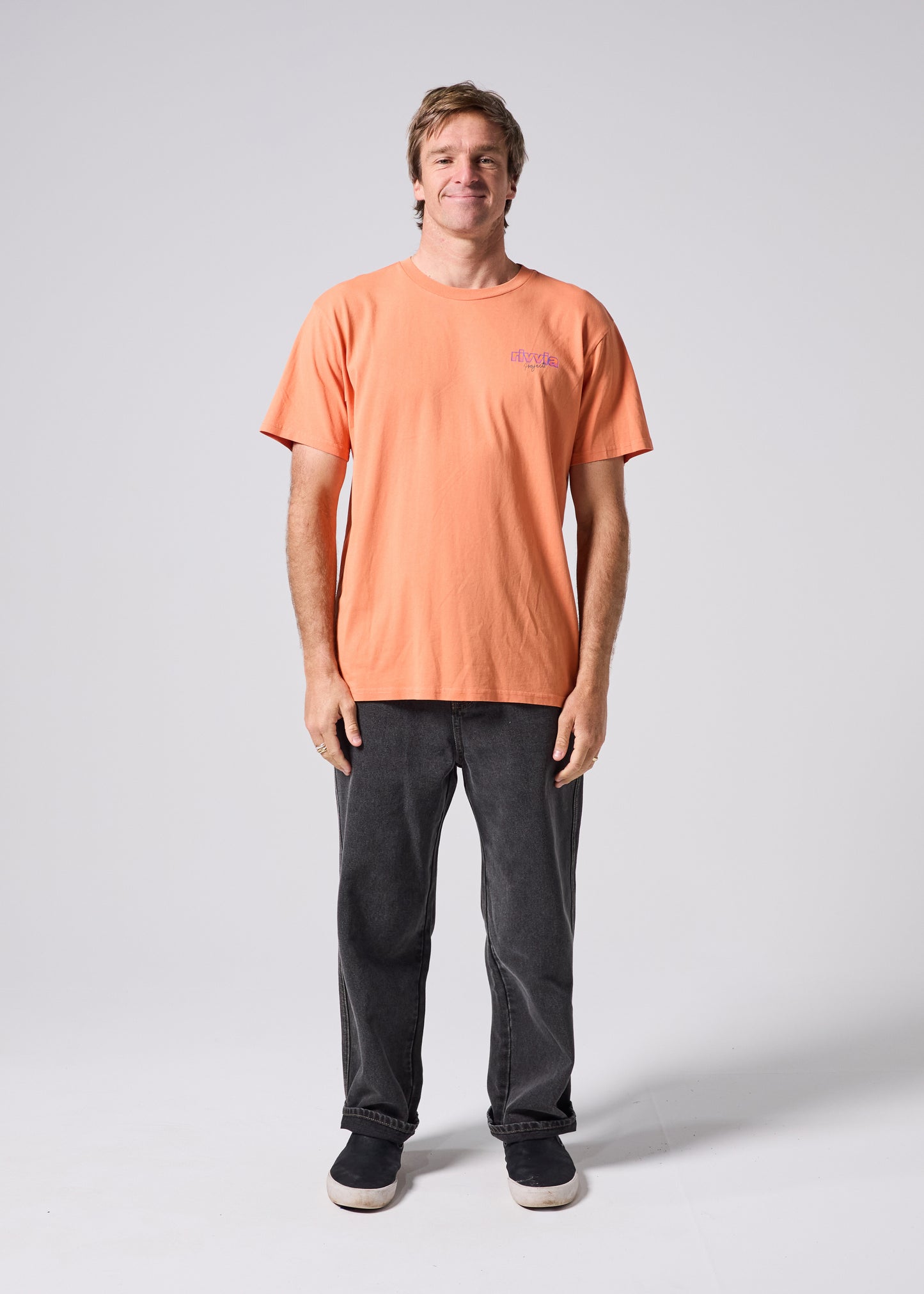 NETWORK T-SHIRT : ORANGE WASH
