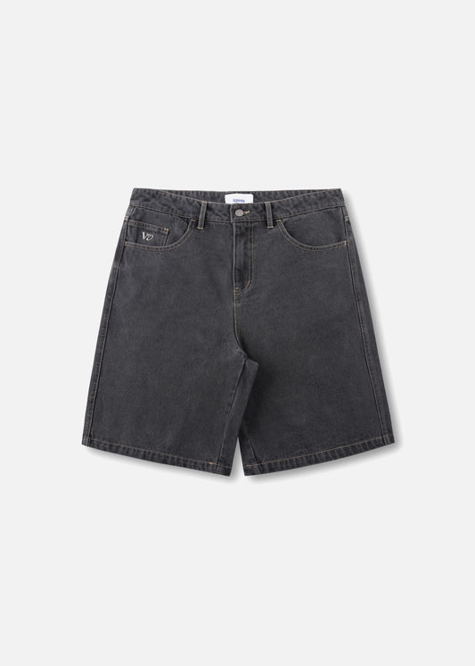 VV DENIM SHORT : WORN BLACK