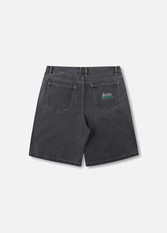VV DENIM SHORT : WORN BLACK