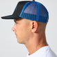 RIVVIA PUFF TRUCKER CAP : BLACK/BLUE