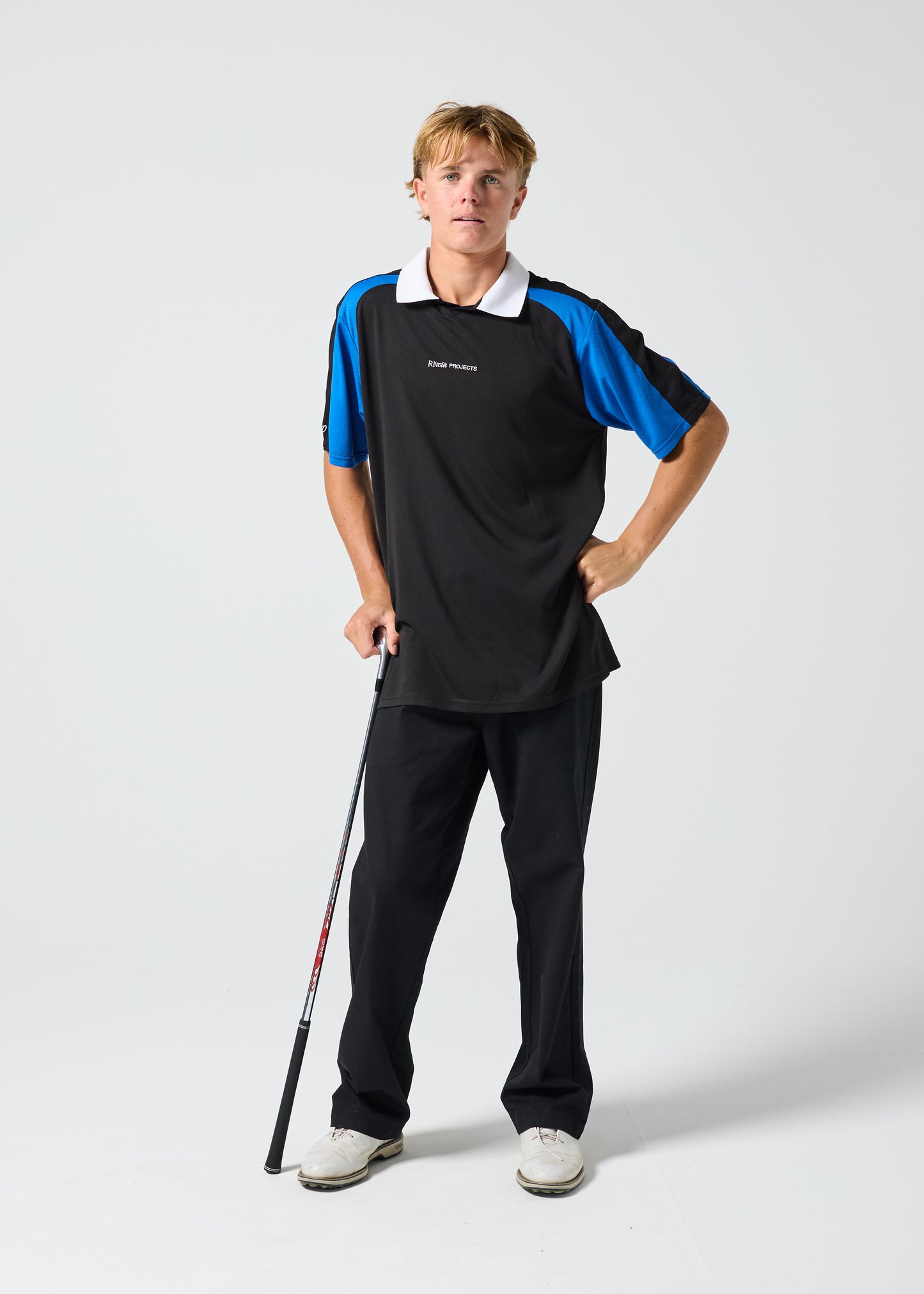 PASSAGE POLO : BLACK/BLUE