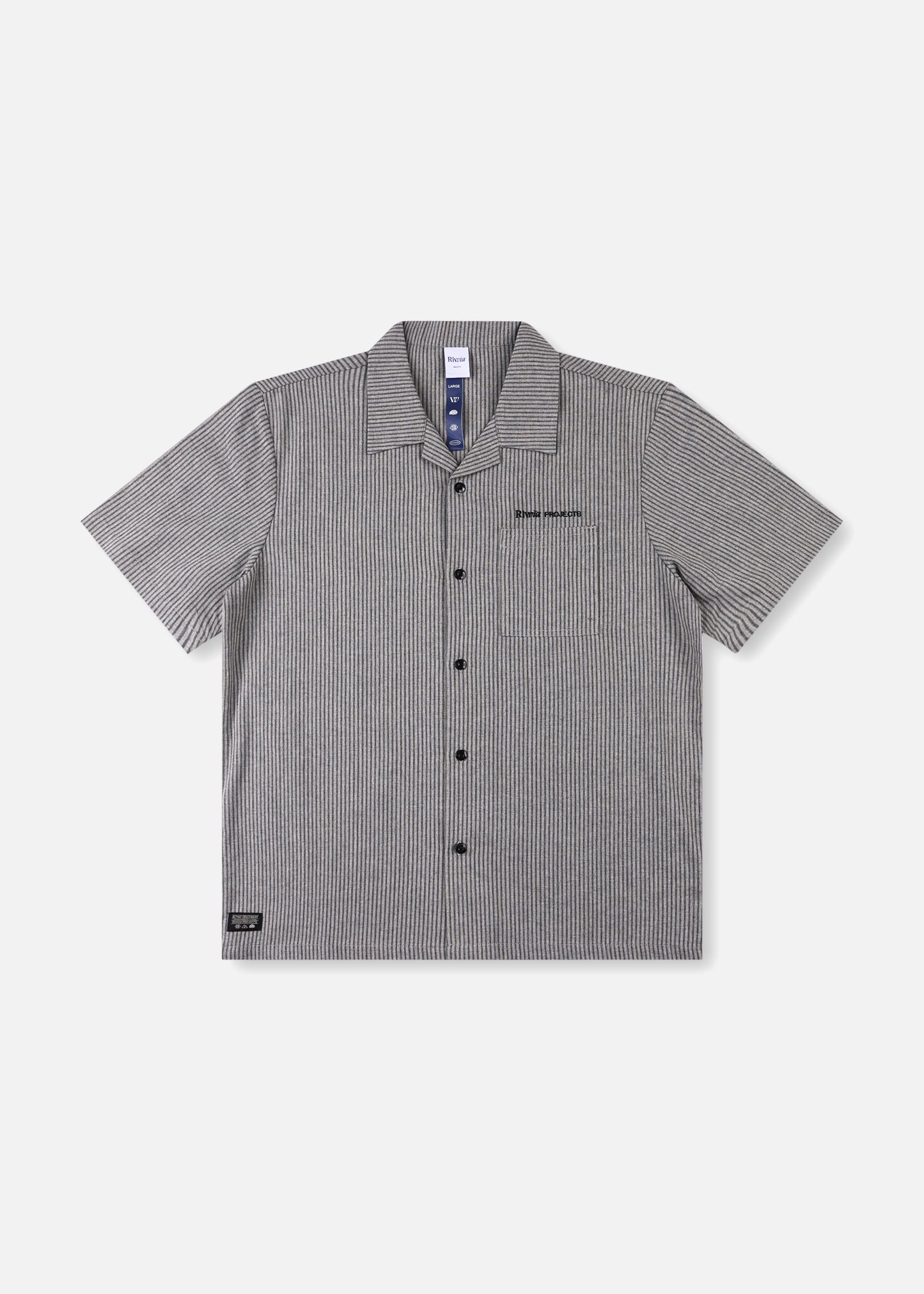 VV STATION SHIRT : WHITE GREY