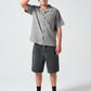 VV STATION SHIRT : WHITE GREY