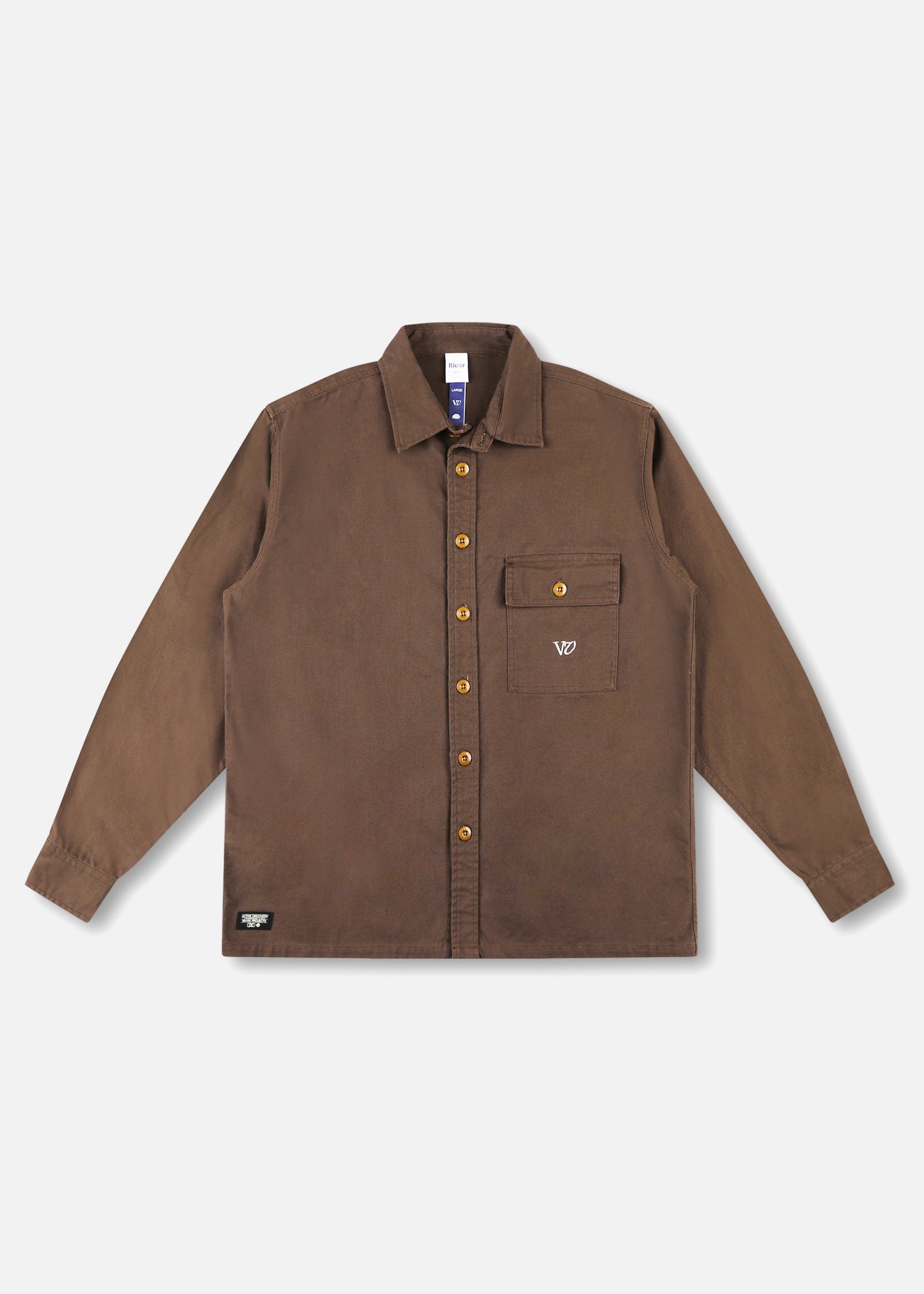 OFF TRACK LS SHIRT : BROWN