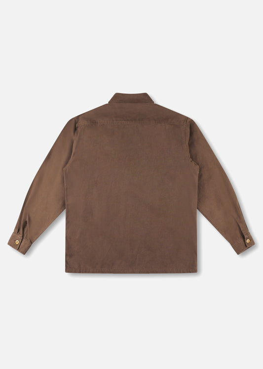 OFF TRACK LS SHIRT : BROWN