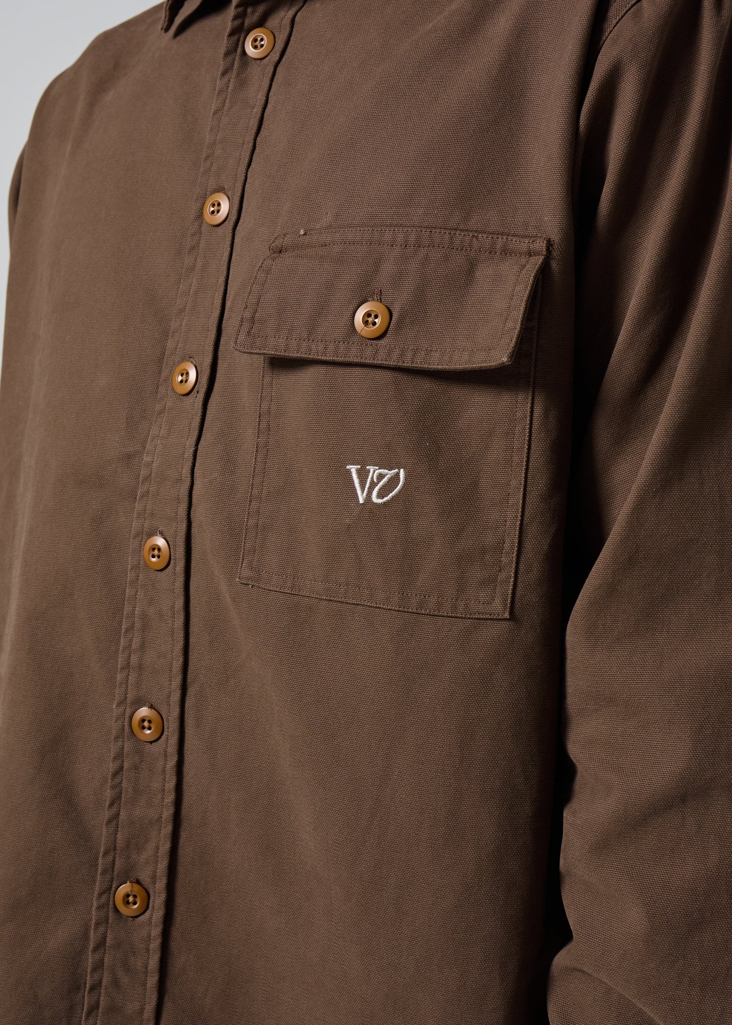 OFF TRACK LS SHIRT : BROWN