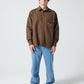 OFF TRACK LS SHIRT : BROWN