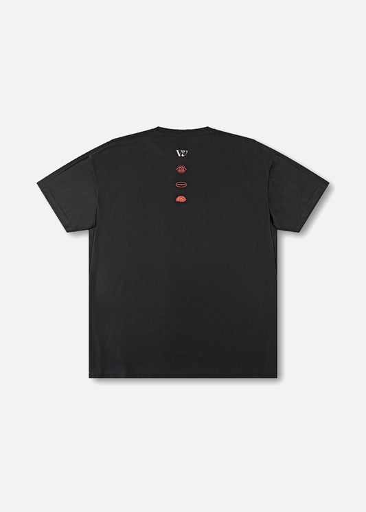 RPL SPORTS T-SHIRT : BLACK/RED