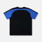 PASSAGE T-SHIRT : BLACK/ BLUE