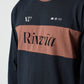 TRACK LS T-SHIRT : BLACK/BROWN