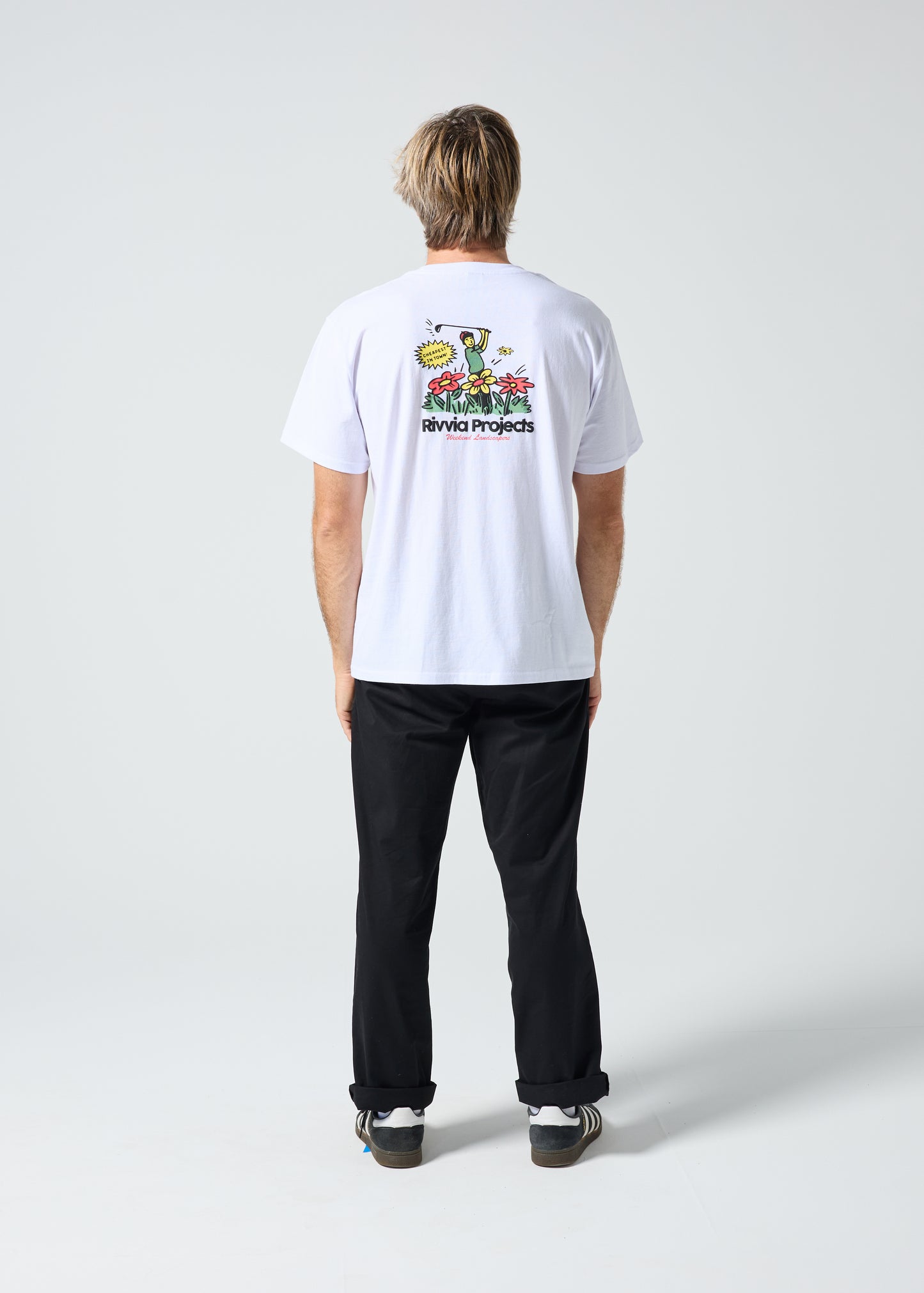 WEEKEND LANDSCAPERS T-SHIRT : WHITE