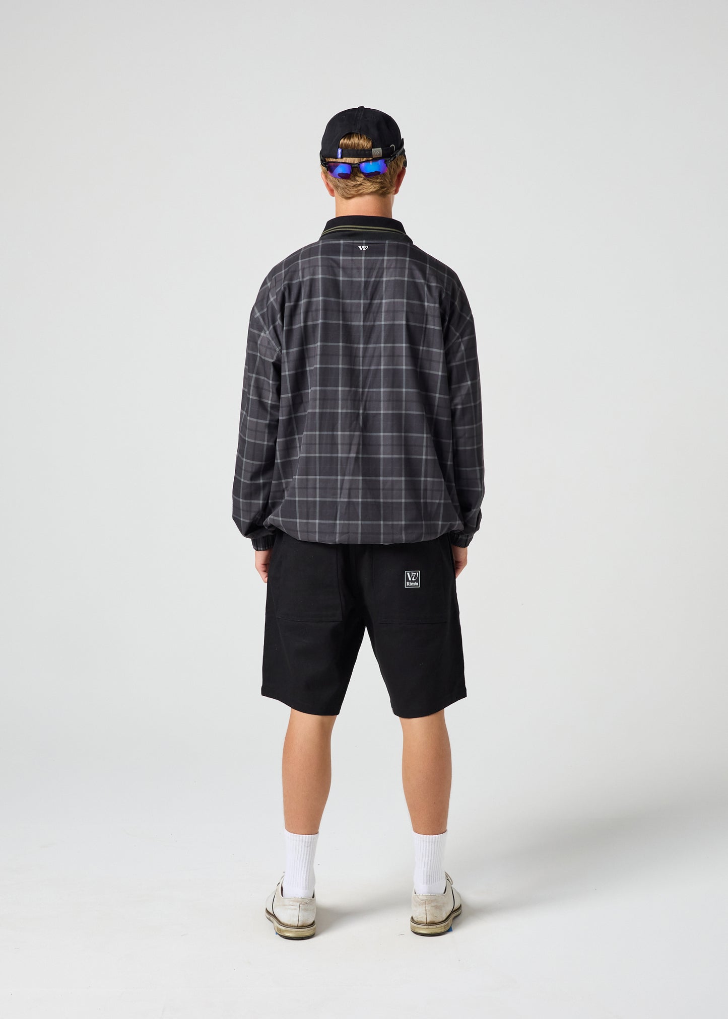 VV SPRAY CREW : BROWN BLACK PLAID
