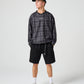 VV SPRAY CREW : BROWN BLACK PLAID