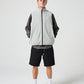 VV QUILTED REVERSIBLE VEST : GREY BLACK