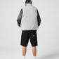 VV QUILTED REVERSIBLE VEST : GREY BLACK