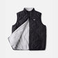 VV QUILTED REVERSIBLE VEST : GREY BLACK