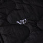 VV QUILTED REVERSIBLE VEST : GREY BLACK
