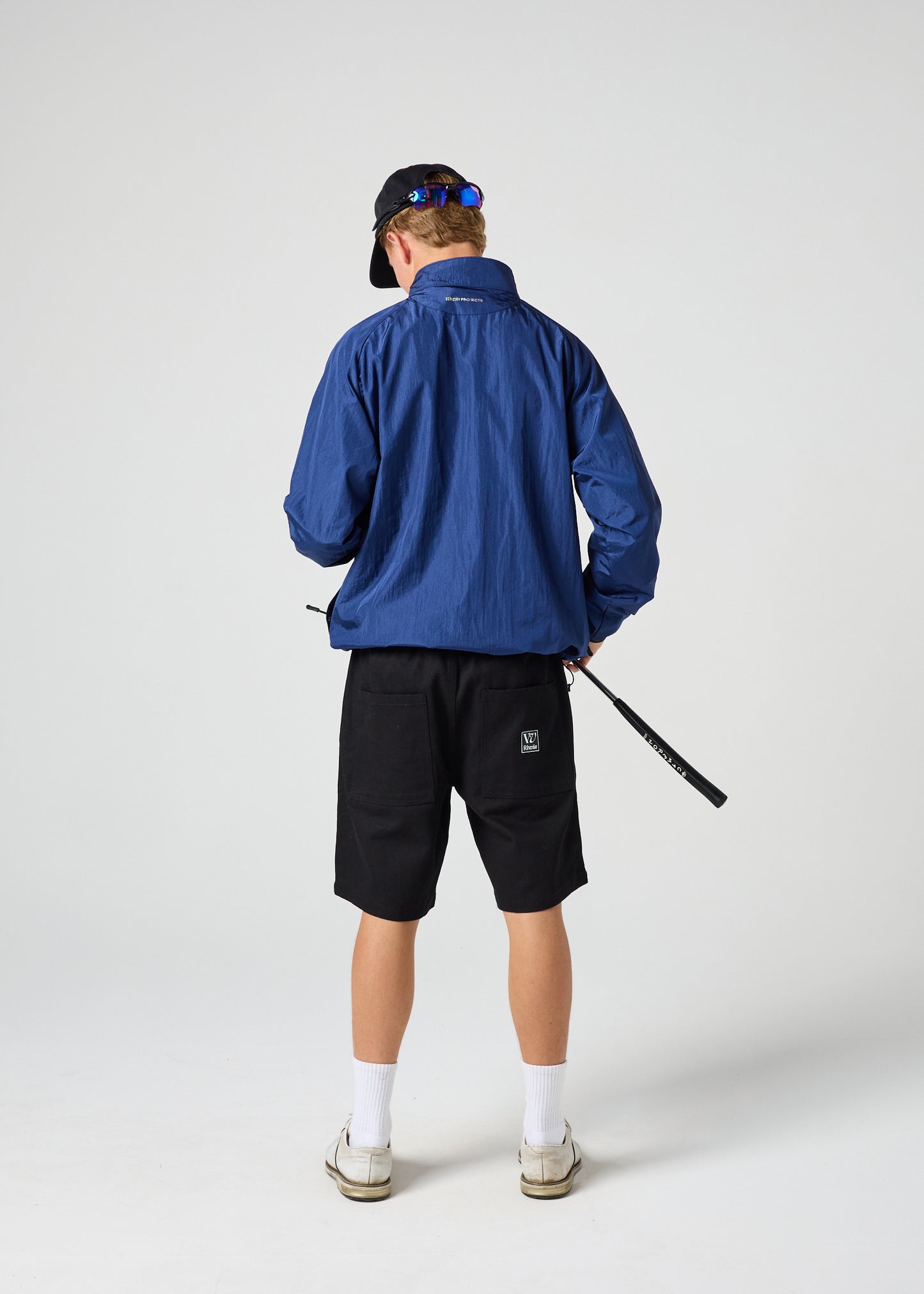 PROJECTS 1/4 ZIP SPRAY JACKET : BLUE