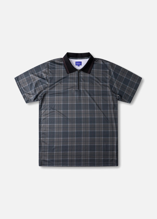 RPL SS POLO : BROWN BLACK PLAID