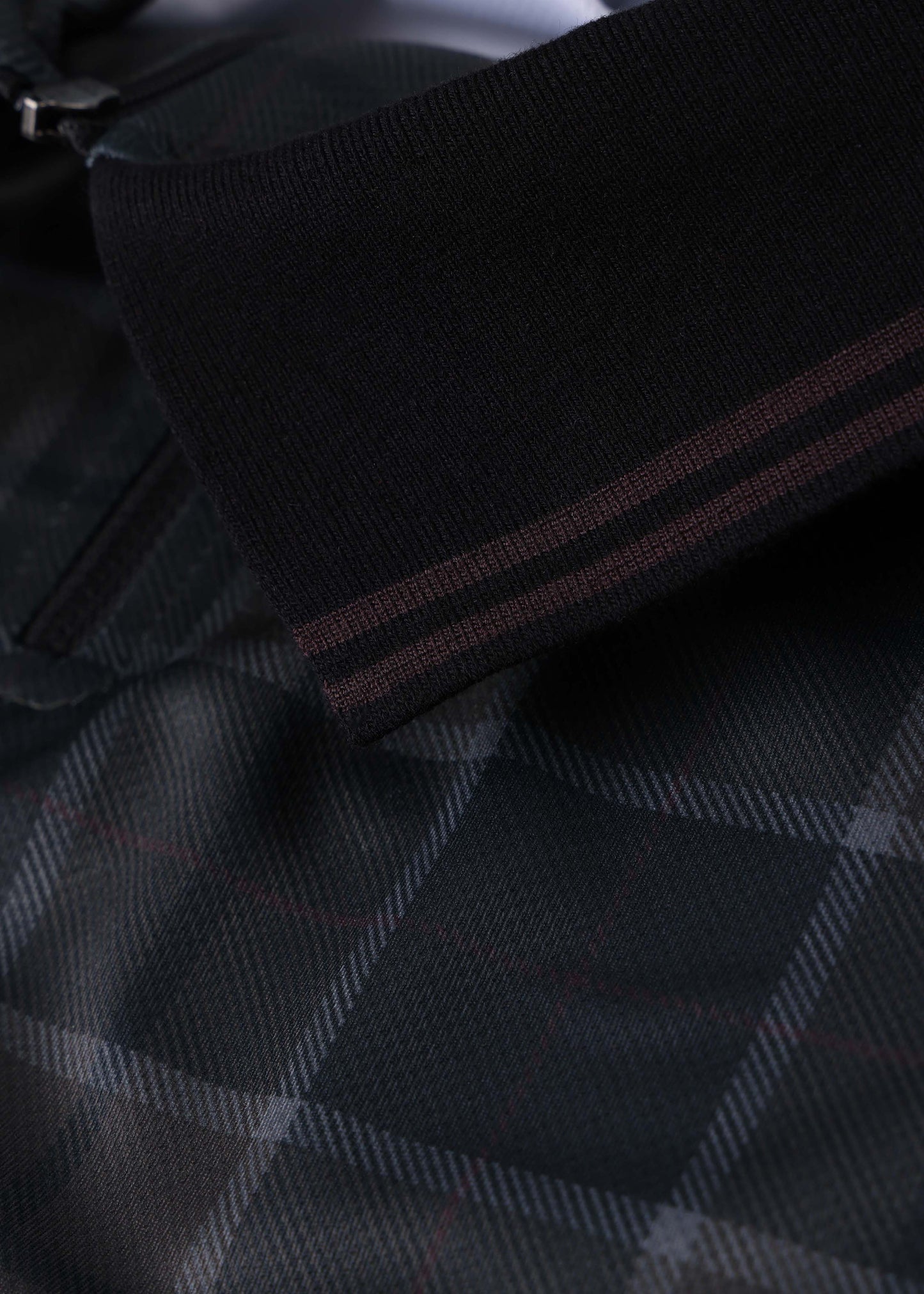 RPL SS POLO : BROWN BLACK PLAID