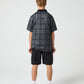 RPL SS POLO : BROWN BLACK PLAID