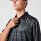 RPL SS POLO : BROWN BLACK PLAID