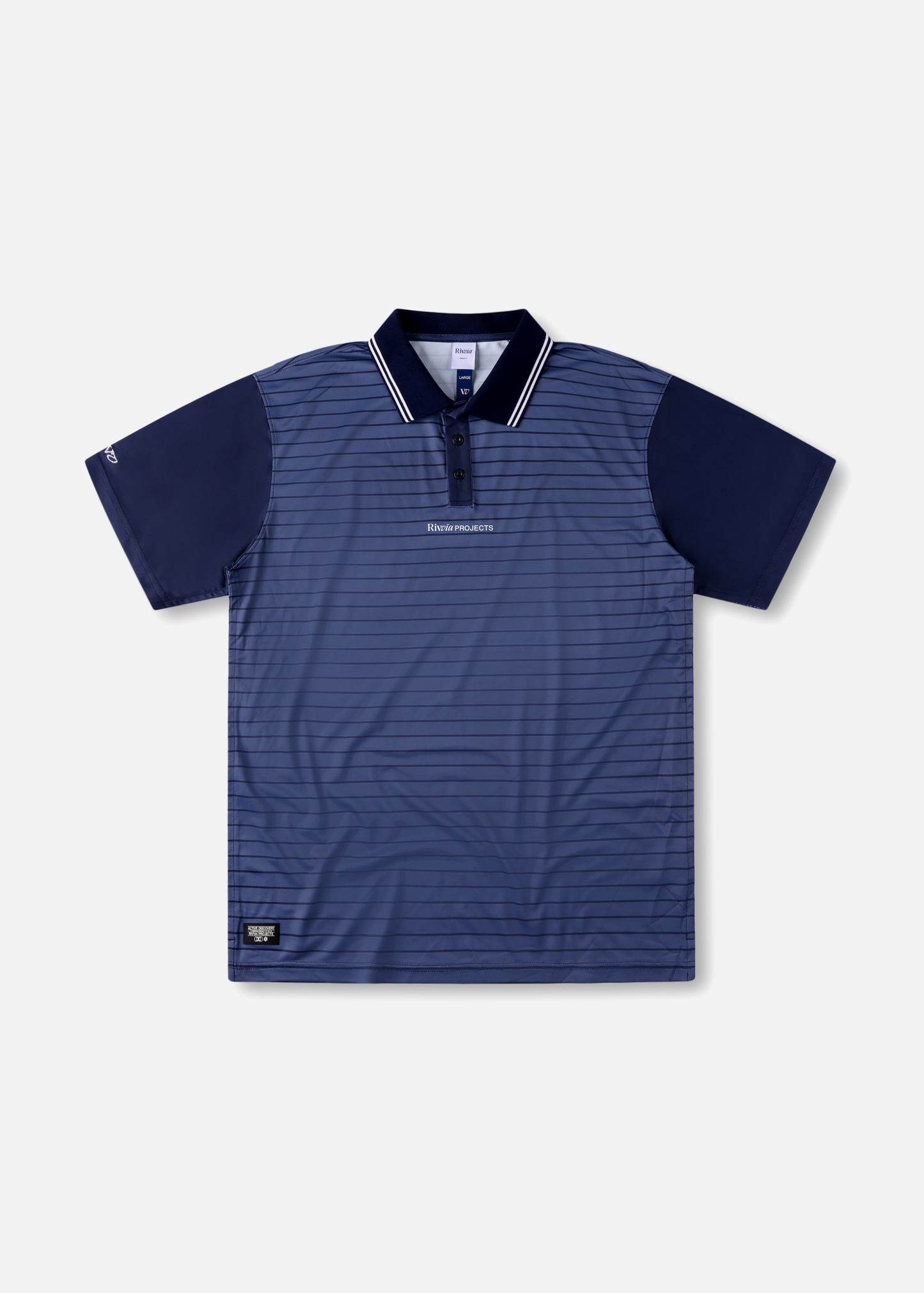 BORDER RELAXED-FIT POLO : NAVY