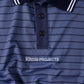 BORDER RELAXED-FIT POLO : NAVY