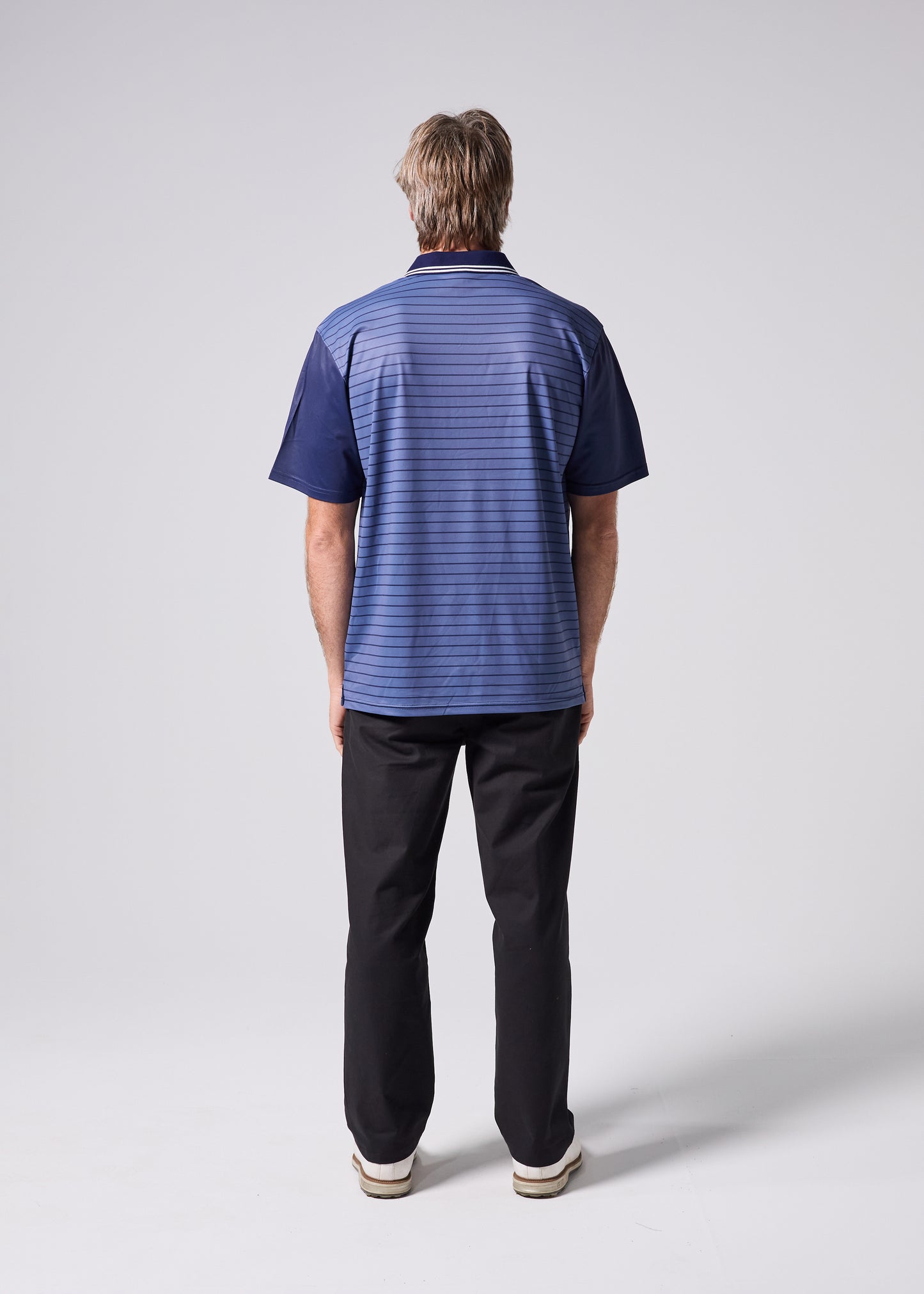 BORDER RELAXED-FIT POLO : NAVY