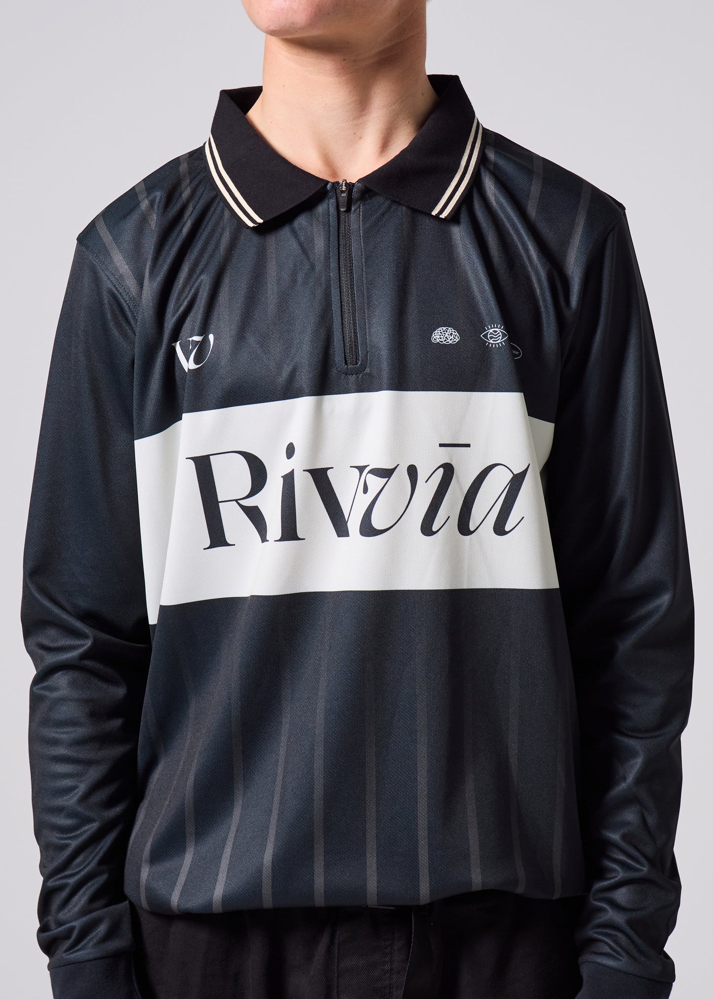 TEAM VV LS POLO : BLACK BONE