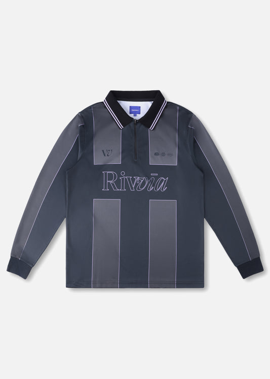TEAM VV LS POLO : BLACK PURPLE