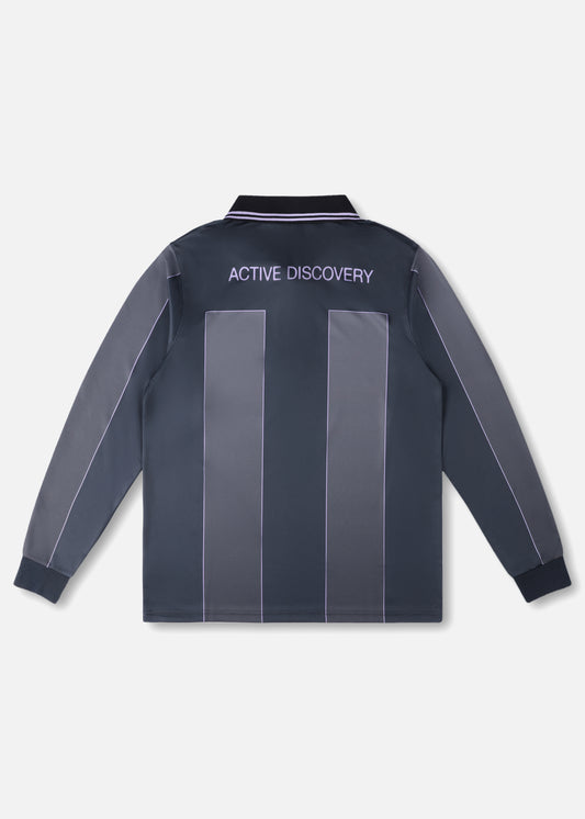 TEAM VV LS POLO : BLACK PURPLE