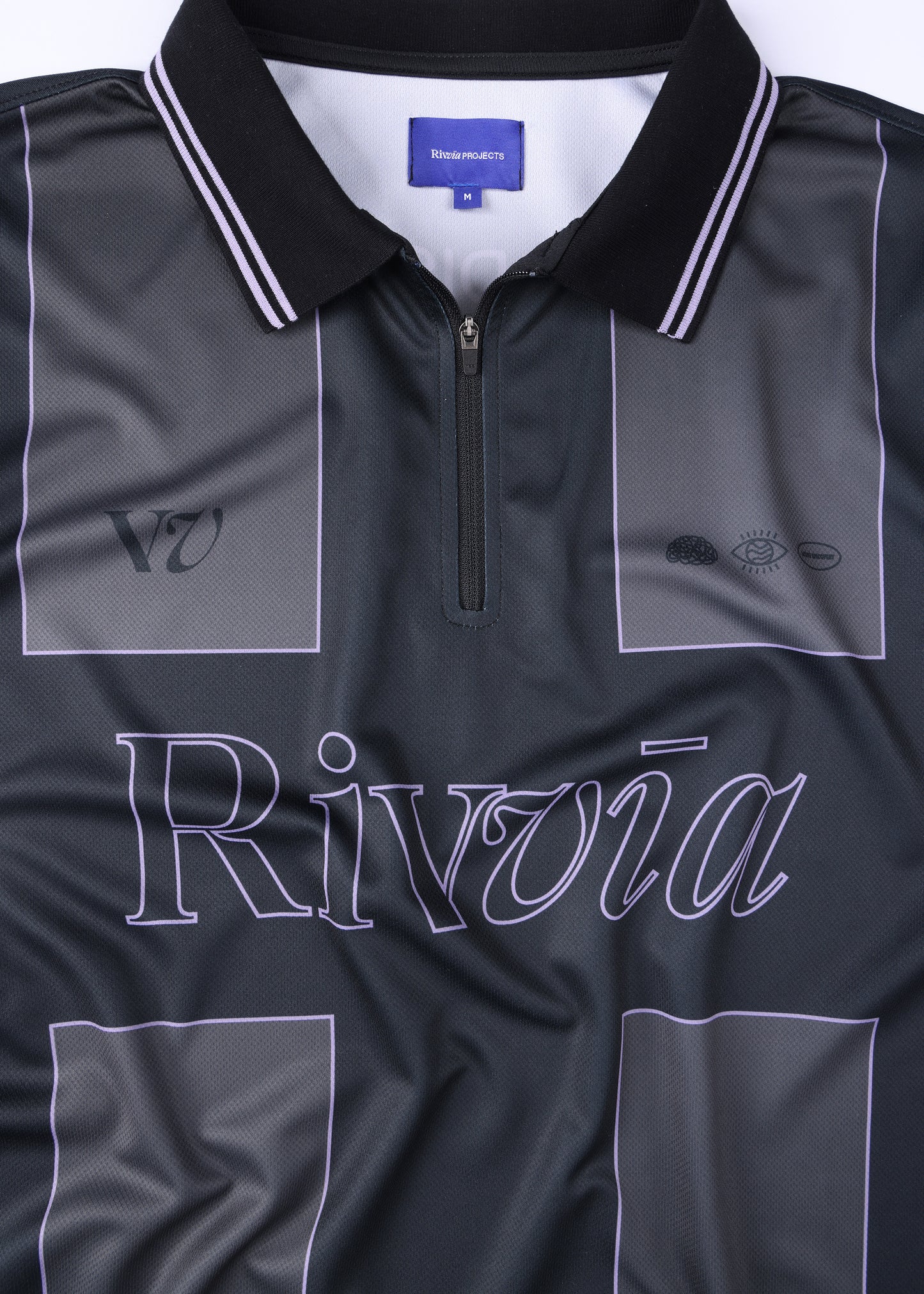 TEAM VV LS POLO : BLACK PURPLE