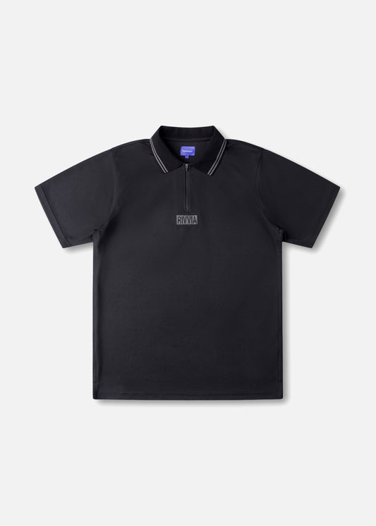 BOX LOGO POLO : BLACK