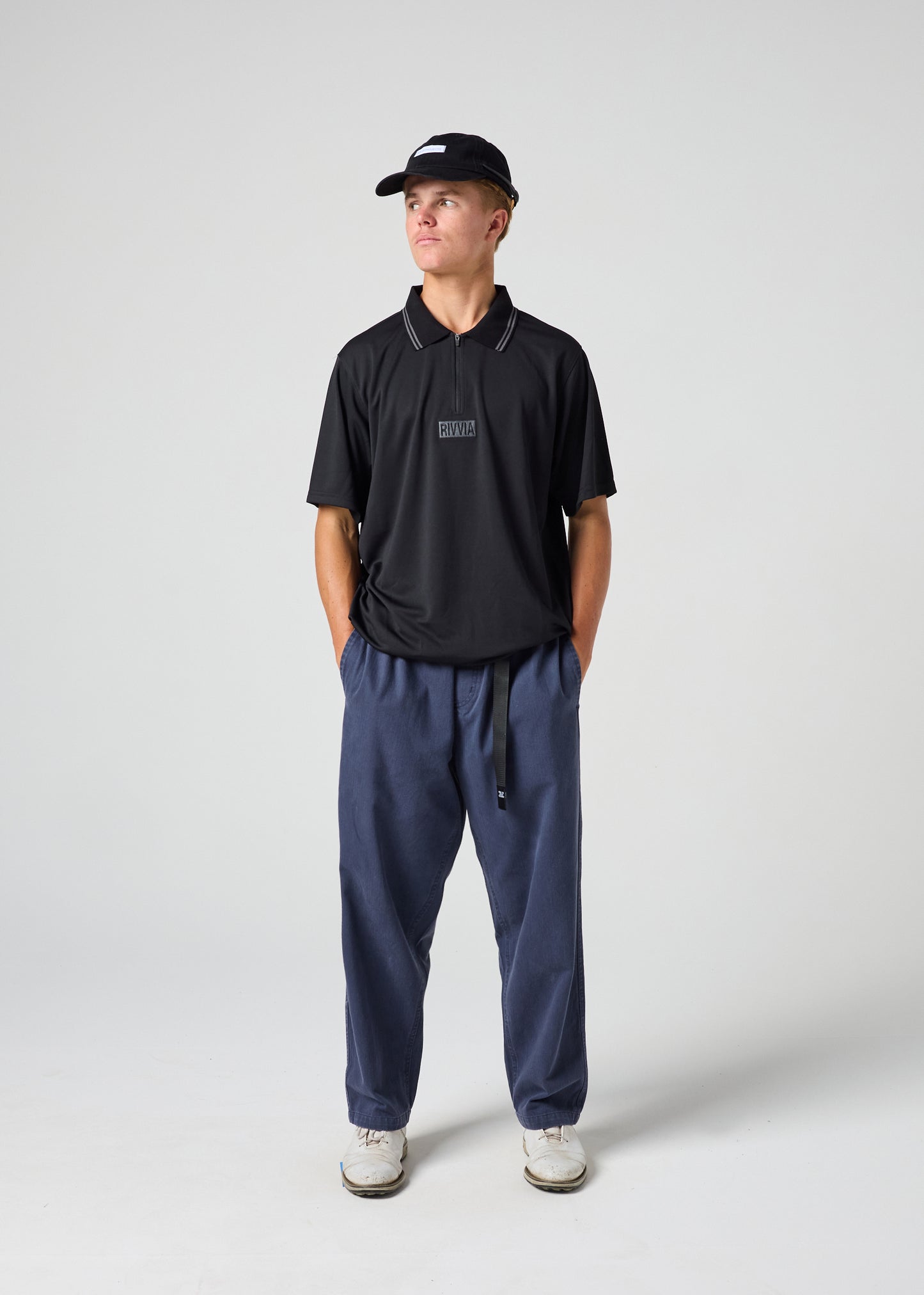 BOX LOGO POLO : BLACK