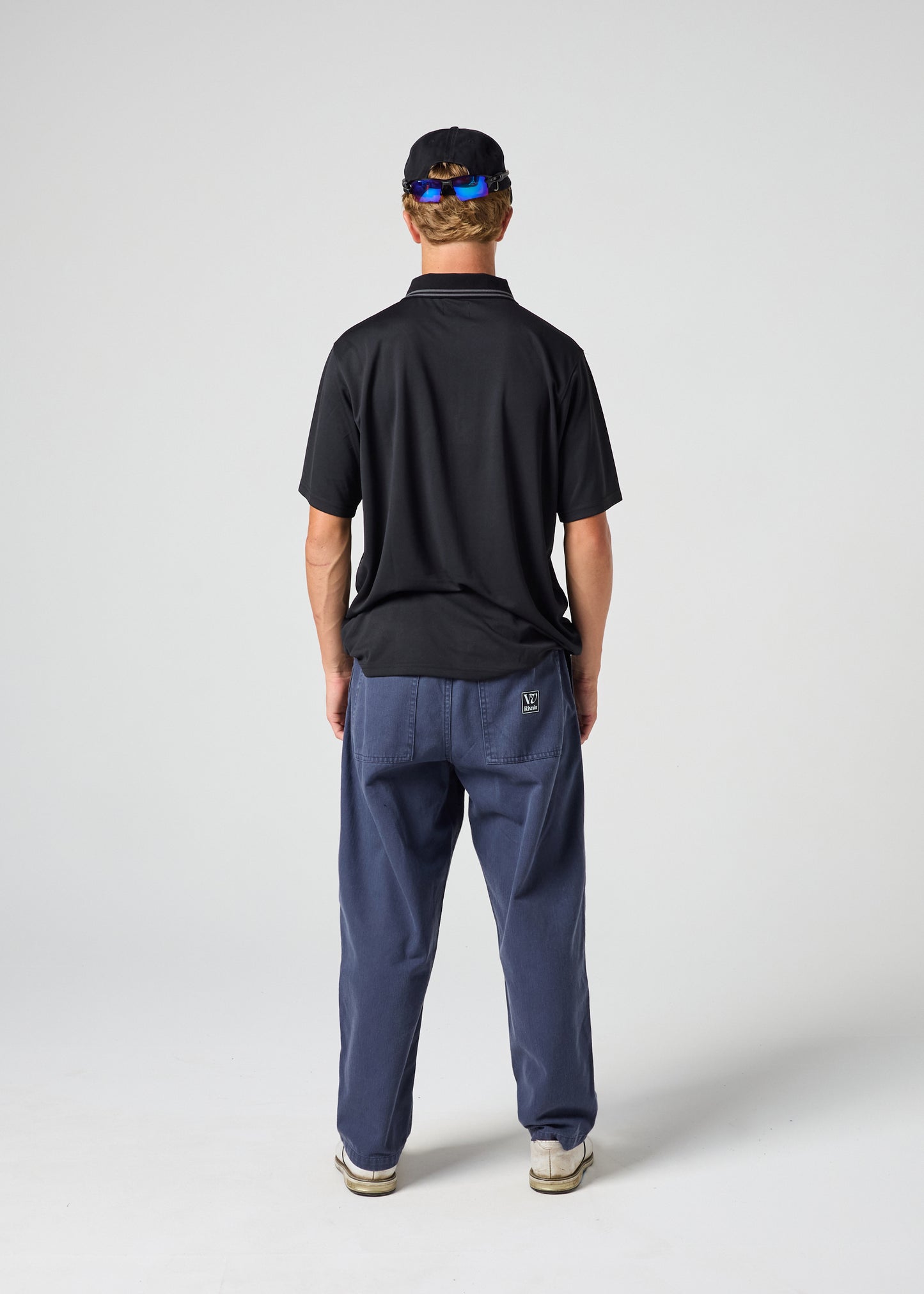 BOX LOGO POLO : BLACK