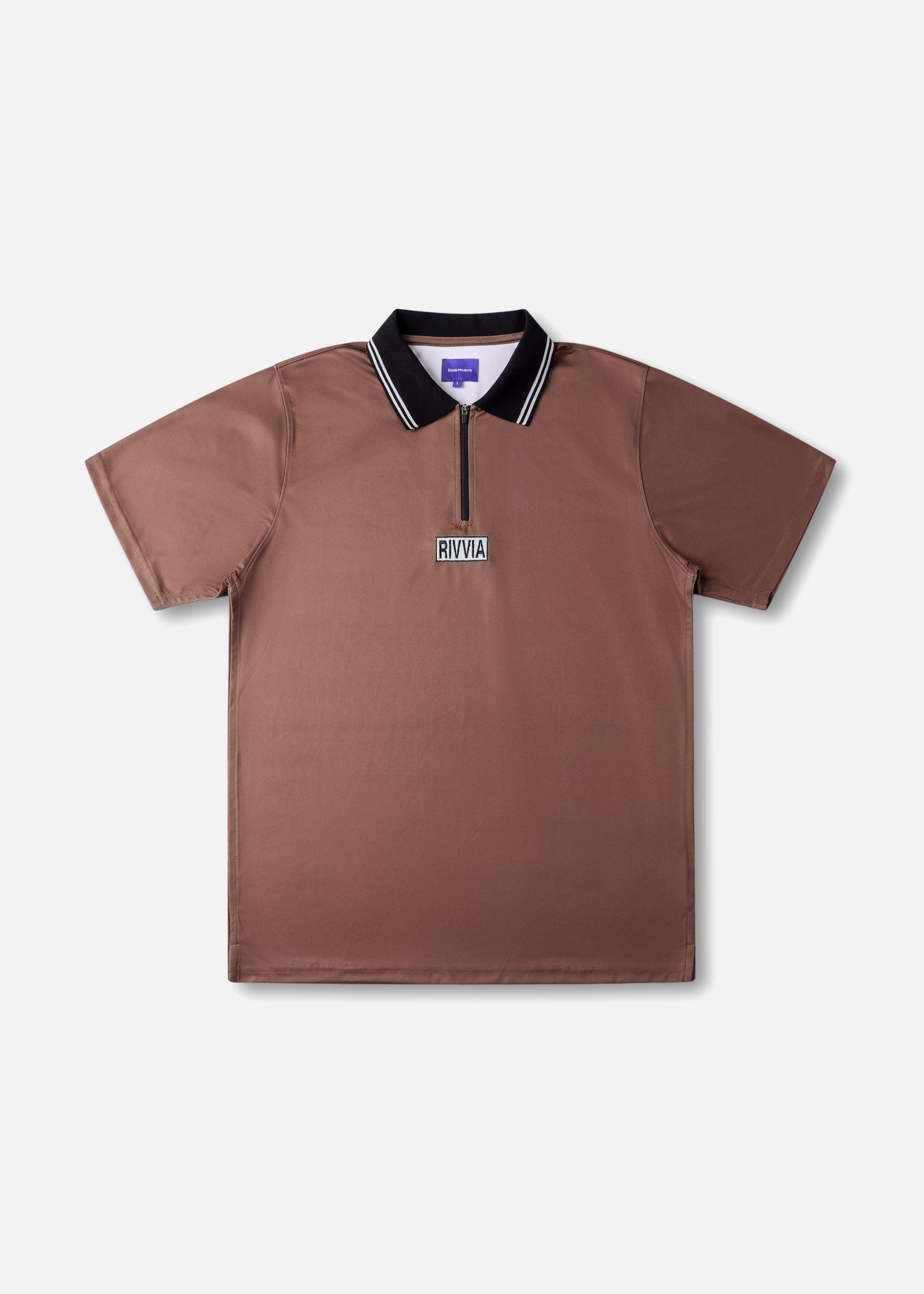 BOX LOGO POLO : BROWN