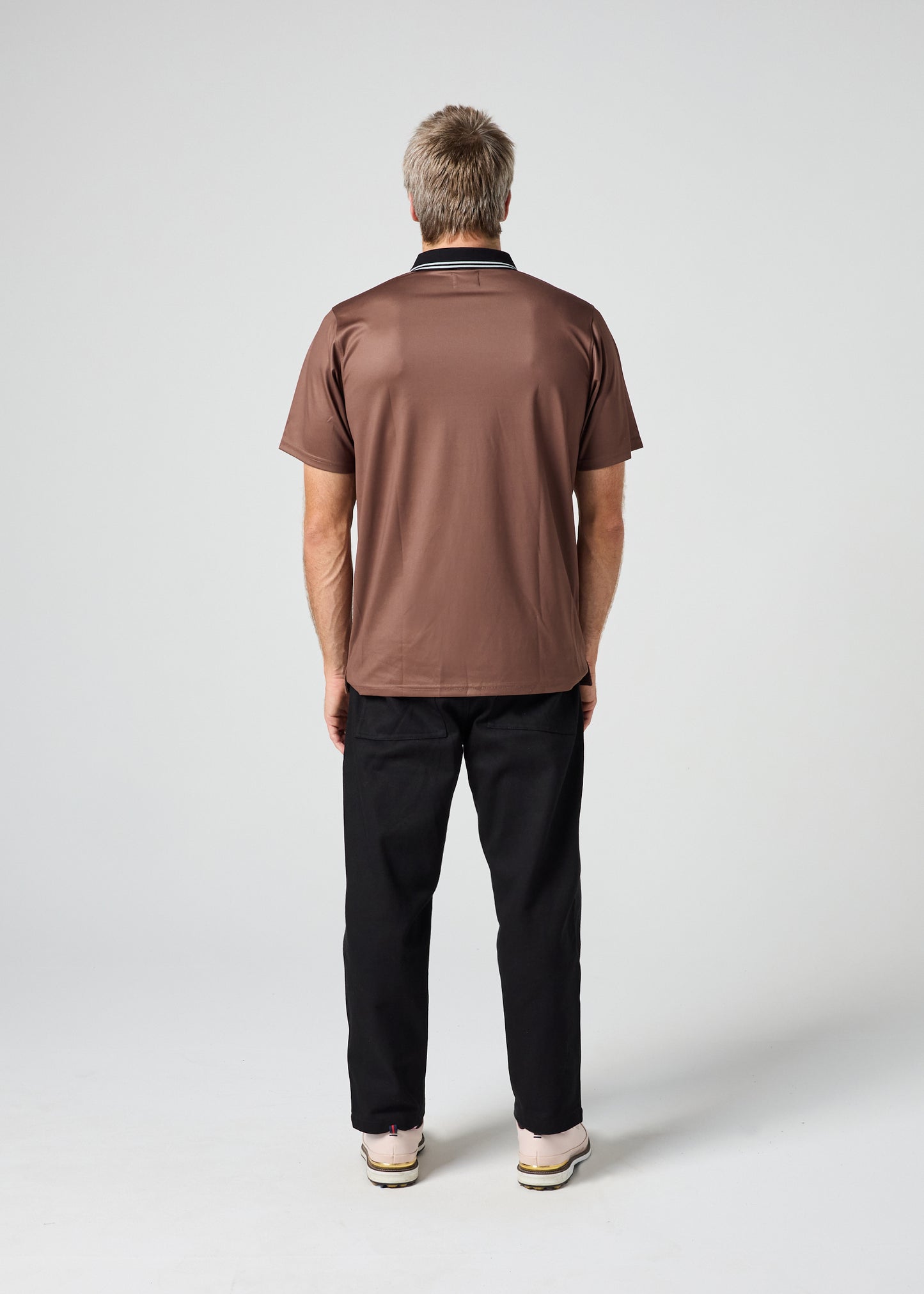 BOX LOGO POLO : BROWN