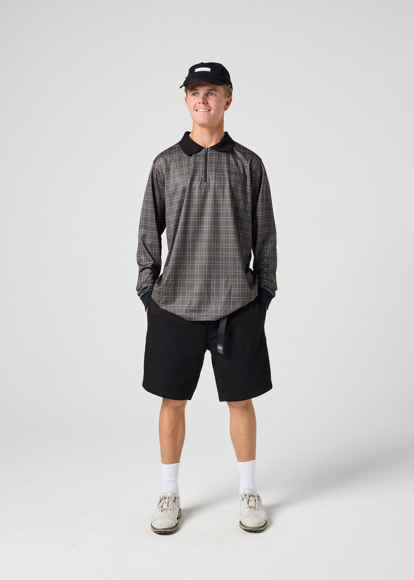 HOUND LS POLO : BROWN HOUNDSTOOTH