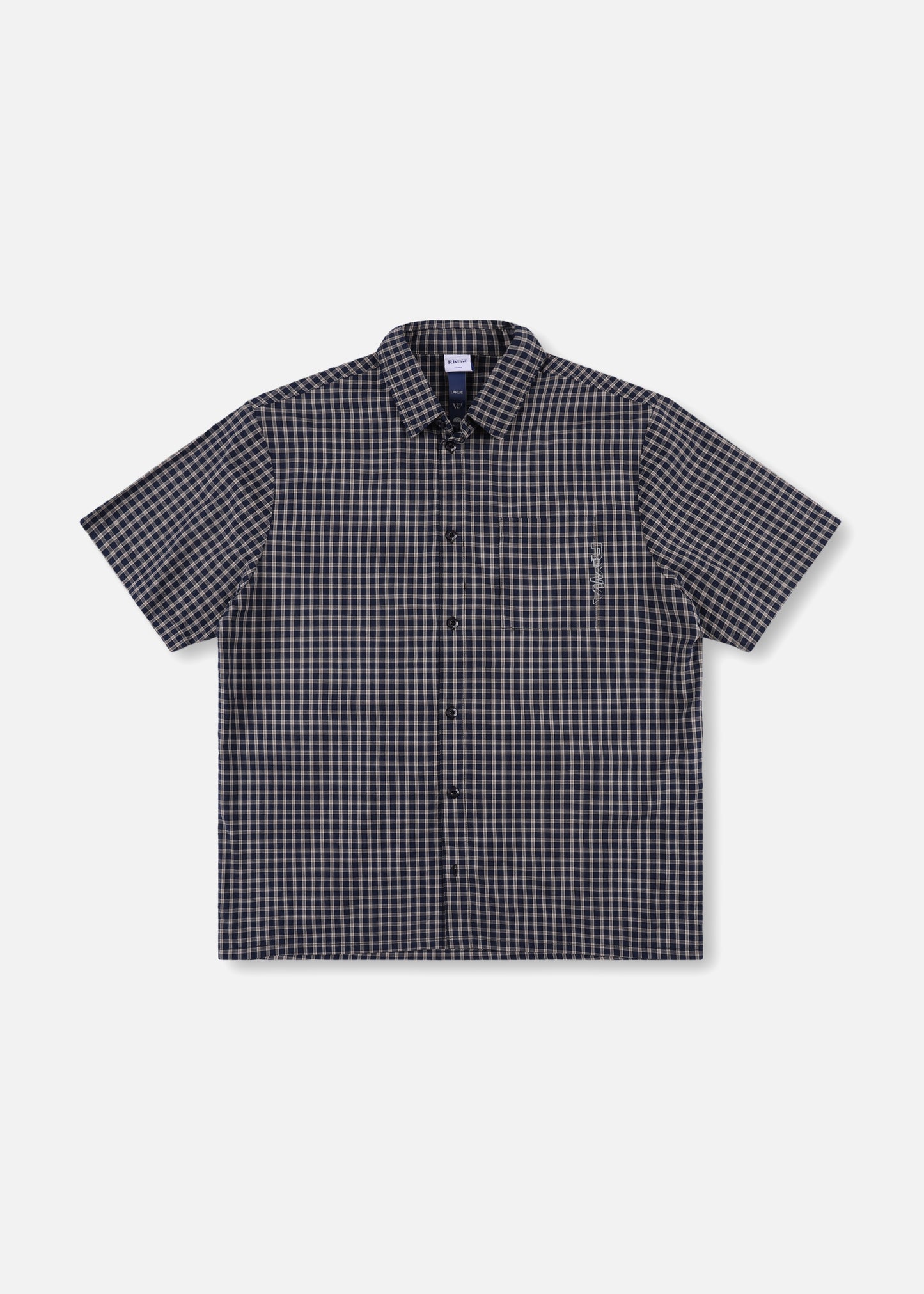 UNCOMMON CHECK SS SHIRT : BLUE