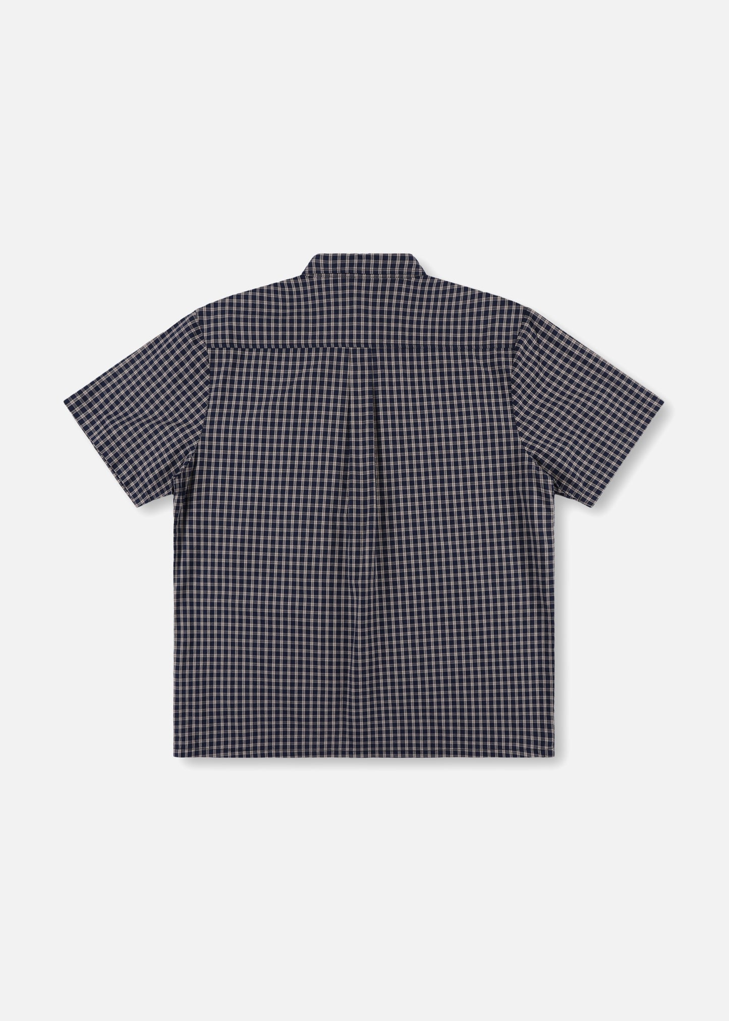 UNCOMMON CHECK SS SHIRT : BLUE