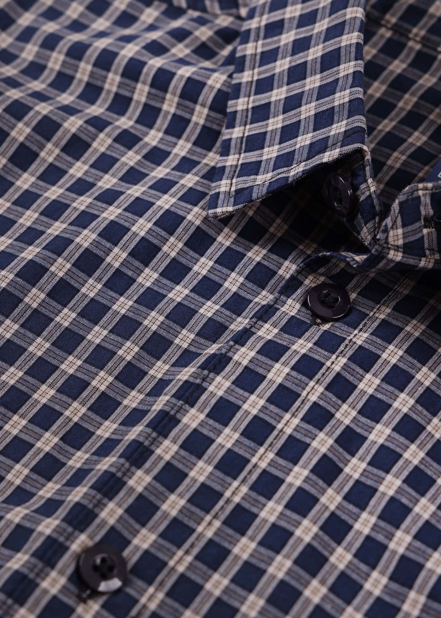 UNCOMMON CHECK SS SHIRT : BLUE