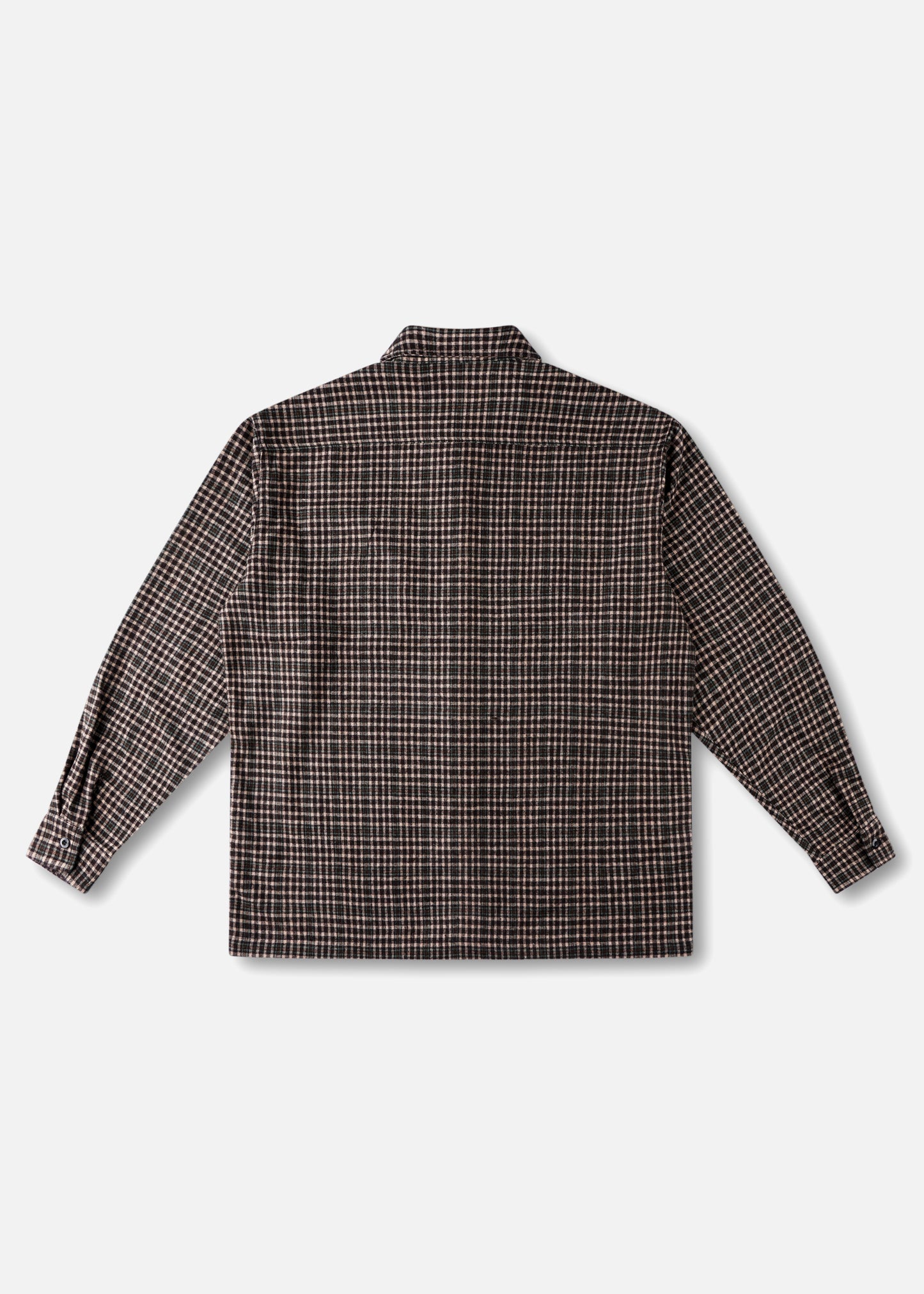 PLAID OFF TRACK SHIRT : BROWN